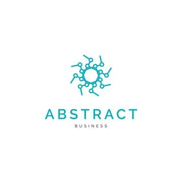 Abstract technology icon logo design inspiration Stock Illustration