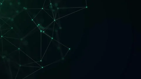 Abstract technology illustration with glowing dots and connecting lines on .. イラスト素材