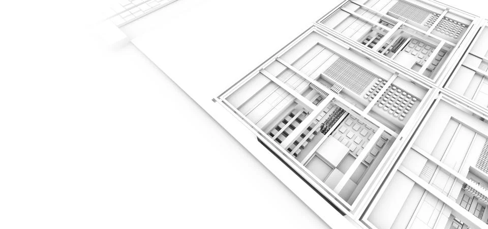 Abstract technology image, digital processing and information system integr.. Illustrazione stock