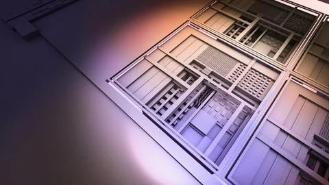 Abstract technology image, digital processing and information system integr.. Stock Photos