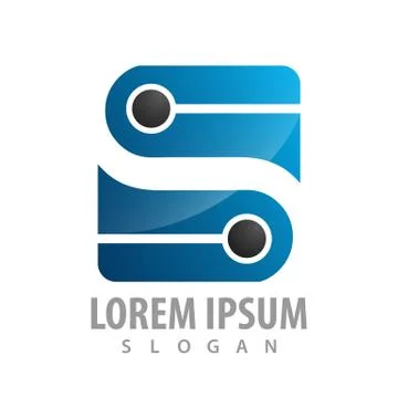 Abstract technology initial letter S concept design. Symbol graphic template  Stock Illustration