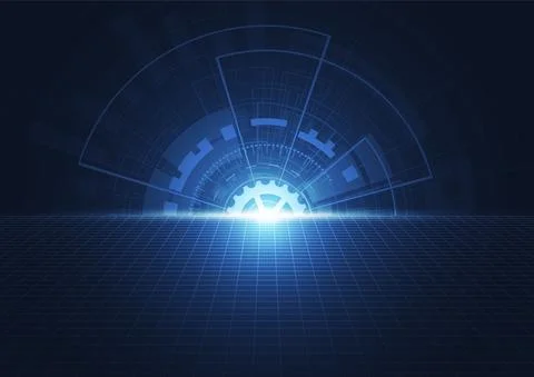 Abstract technology innovation communication concept digital blue design Stock Illustration