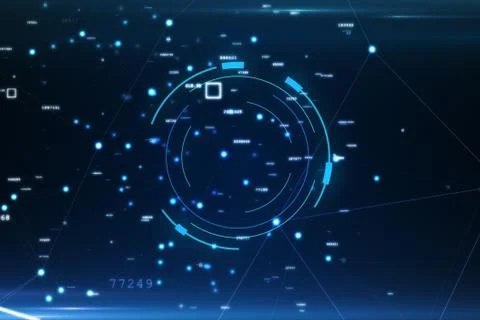 Abstract technology innovation concept frame template background 3d illustrat Stock Illustration