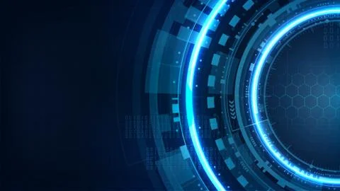 Abstract technology interface cyber hud platform background vector 스톡 일러스트