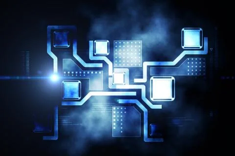 Abstract technology interface Stock Illustration