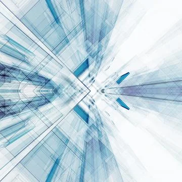 Abstract technology interior. 3d rendering Illustrazione stock