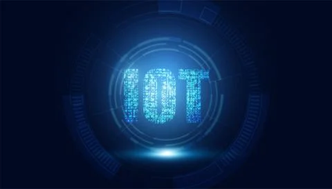 Abstract technology Internet Of Things (IOT) concepts digital Computing on da Stockillustratie