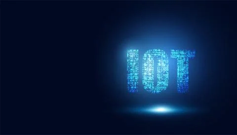 Abstract technology Internet Of Things (IOT) concepts digital Computing on da Stockillustratie