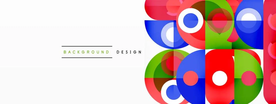 Abstract technology landing page background with circles and round elements Stock Illustration