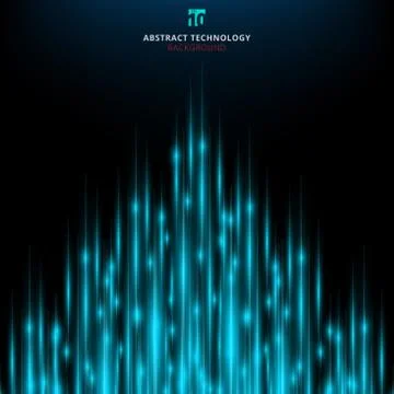 Abstract technology laser line bright motion with light rays background. Illustrazione stock