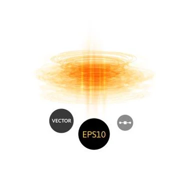 Abstract technology laser pulse shot or plasma bullet, circles energy and geo Stock Illustration