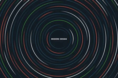 Abstract technology line circle of geometric overlapping cover template. Stock-Illustration