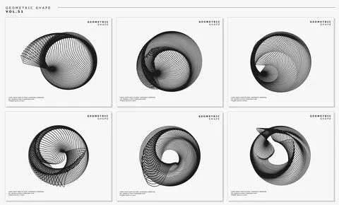 Abstract technology line circle logo design vector. Blend line sphere graphic. Stock Illustration