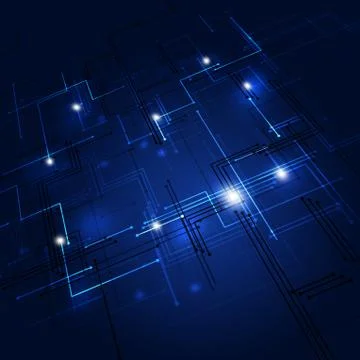 Abstract Technology Lines Background Stock Illustration