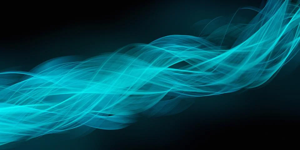 Abstract Technology Lines Vibrant Light Blue Colors Trend Abstract Background Stock-Illustration