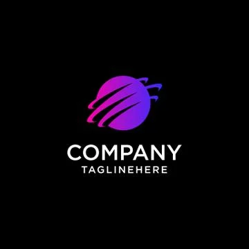 Abstract technology logo template, globe, sphere vector icon Stock Illustration