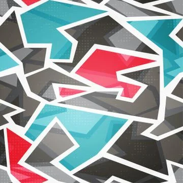 Abstract technology mosaic seamless pattern 스톡 일러스트