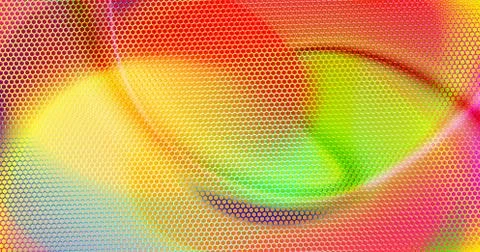 Abstract Technology multicolored background perforated with hexs. Backdrop. Stock Illustration