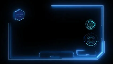 Abstract technology neon light effect green screen background Stock Footage 304205413