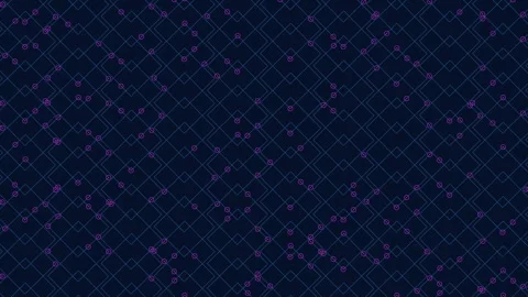 Abstract technology network background with connected nodes and geometric lines Stock Footage 333188176