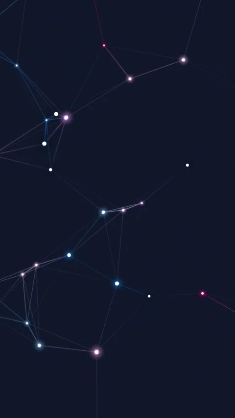 Abstract technology network background with glowing nodes Stock Footage 346236540