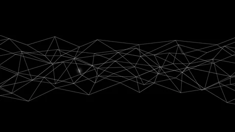 Abstract technology network digital data transfer glowing on black background Stock Footage 91801228