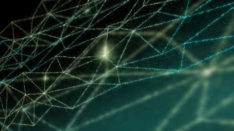 Abstract technology network digital data transfer glowing on black background Stock Footage 91802575