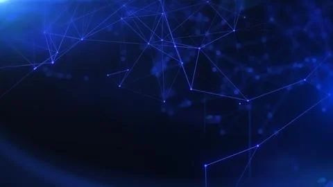 Abstract technology network flowing illustration background Stock Illustration