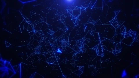 Abstract technology network fly through backward 4K motion background Stock Footage 310743857