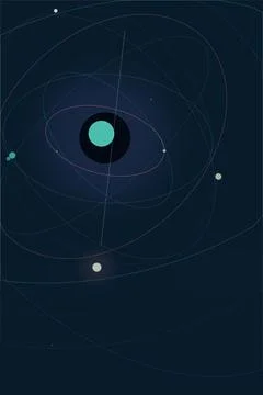Abstract technology network graphic with a glowing eye motif and neon teal .. Stock Illustration