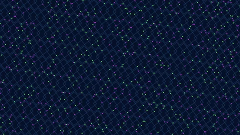 Abstract technology network grid with glowing nodes, seamless digital background Stock Footage 333188157