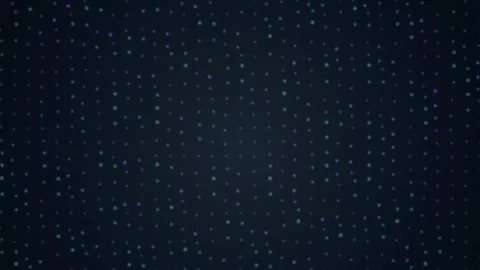 Abstract technology network grid with glowing purple and green dots Stock Footage 335943479