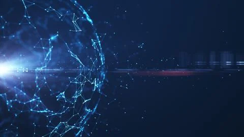 Abstract technology network. Illustrazione stock