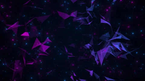 Abstract Technology Network Plexus Particles Data Connection Video Background Stock Footage 337865449