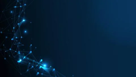 Abstract Technology Network Structure Background. Futuristic Plexus Effect or Stock Illustration