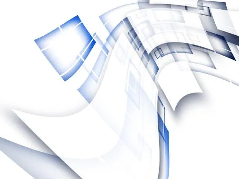 Abstract technology overlapped geometric squares shape Stock Illustration