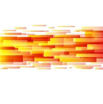 Abstract technology overlapped geometric squares shape Orange background Stock Illustration