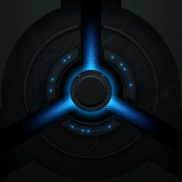 Abstract technology panel with blue light background Stock Illustration