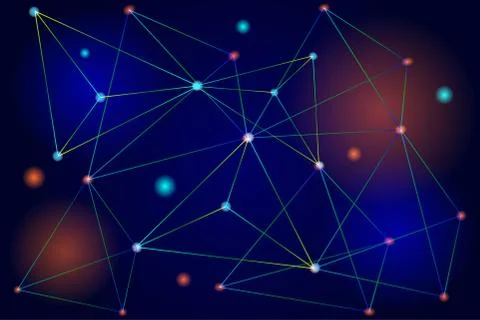 Abstract technology particle background Stock Illustration