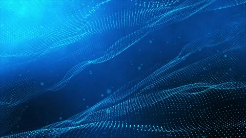 Abstract technology particles flow and digital dots wave background. Futuri.. Stock Footage 290850407