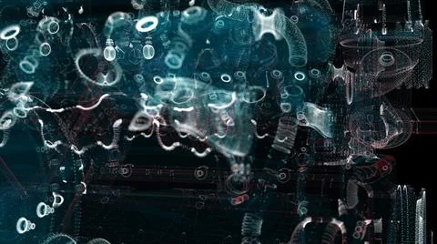 Abstract technology particles mesh background Stock Illustration