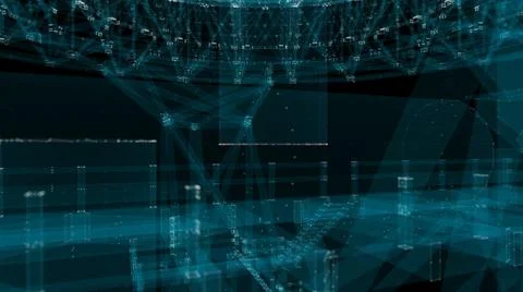 Abstract technology particles mesh background Stock Illustration