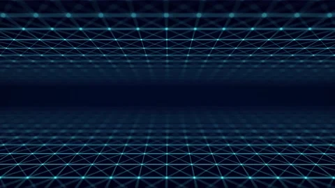 Abstract technology perspective grid background. Network connection structure. Stock Footage 169360421