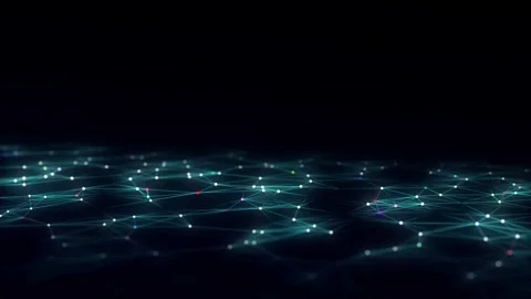 Abstract technology perspective grid. Detailed wireframe landscape with lines. Stock-Footage 272595030