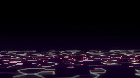 Abstract technology perspective grid. Digital space with mesh. Stock-Footage 318589804