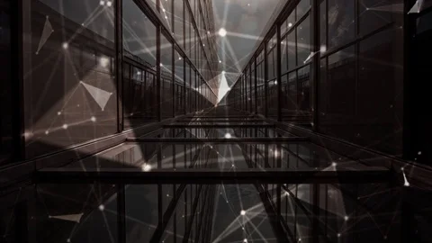 Abstract technology plexus black elegant background Stock Footage 104403807