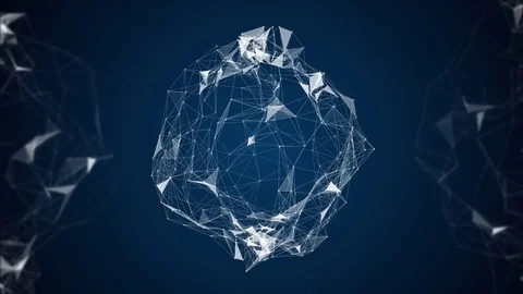 Abstract technology plexus stylish dynamic digital background. LOOP Stock Footage 70821614