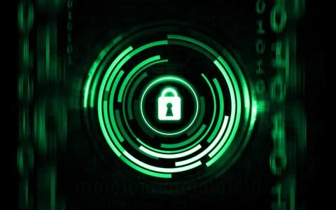 Abstract technology protection system background Stock Illustration