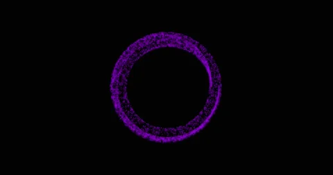 Abstract technology purple circle background made of animated lines and dots Video stock 165076257
