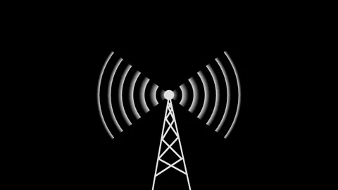 Abstract technology radar screen wireless signal animation . Stock Footage 332960143